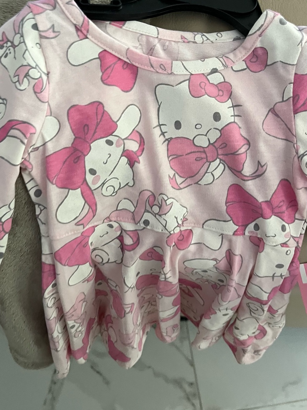 Hello Kitty Pink and Hot Pink Bow Print Dress